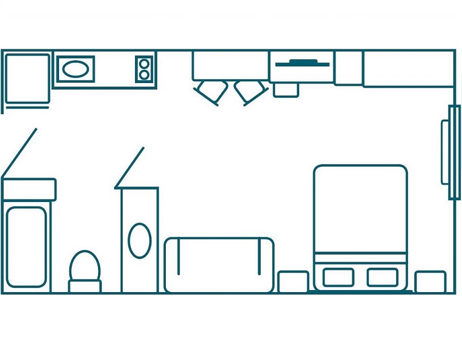 ONE BED W/ SOFA or SLEEPER SOFA